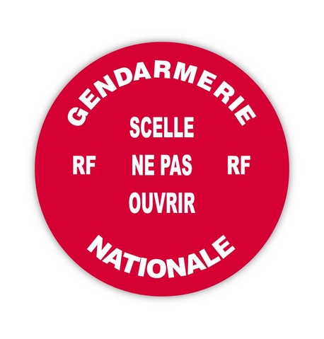 Rouleau 100 pastilles Diam.38 mm rouge H.securite (Gendarmerie Nationale)