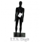 Mannequin mousse NOIR articule Homme 1.80 m armature metal + platine