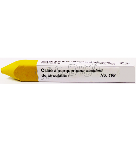 Crayon marquage waterproof jaune 20x20x150 mm / 2