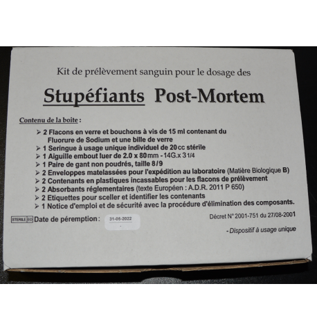 Kit de depistage de Stupefiants POST MORTEM