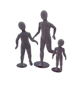 Mannequin mousse couleur Gris semi articule 0.92 m "lege" Enfant (sans socle)