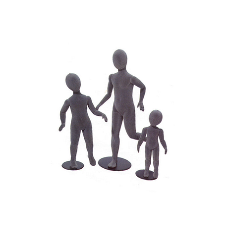 Mannequin mousse couleur Gris semi articule 0.92 m "lege" Enfant (sans socle)