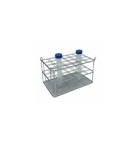 Portoir pour fioles en Acier inox. 30 x 160 x 122