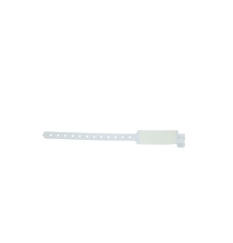 Bracelet securise vinyl blanc 250 mm (Marquage 25x65 mm) / 100