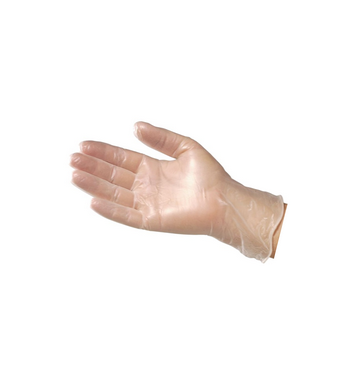 Gants vinyle non poudres courts taille (8/9) L / 100