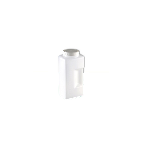 Bocal urine polyethylene gradue 2 L + couvercle vis blanc / Unite