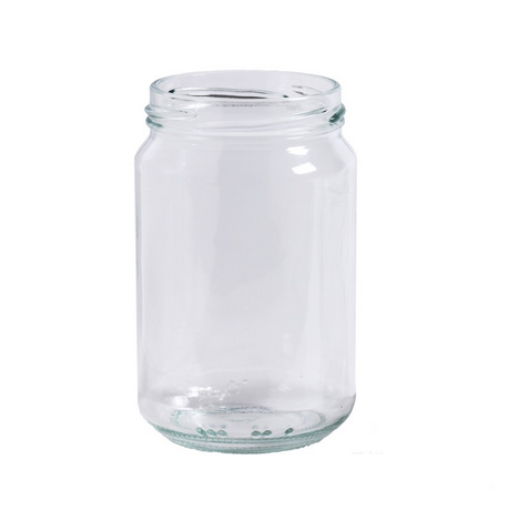 Pot verre vissant blanc 450 ml / 6