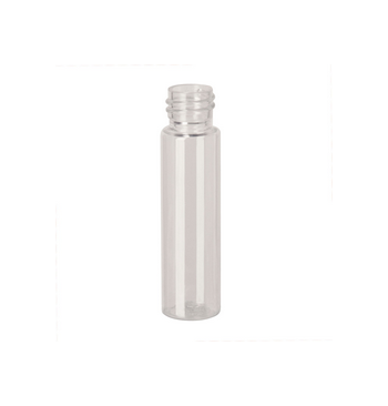 Flacon de 125 Ml PETG Cristal + capsule a vis PP Blanc