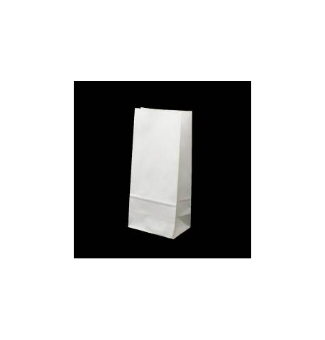 Sac kraft a soufflet blanc (40 grs - 140 x 90 x 250 mm) / 100