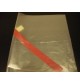 Sac polyethylene ouvert 100micron 60 x100 cm avec bande securite rouge
